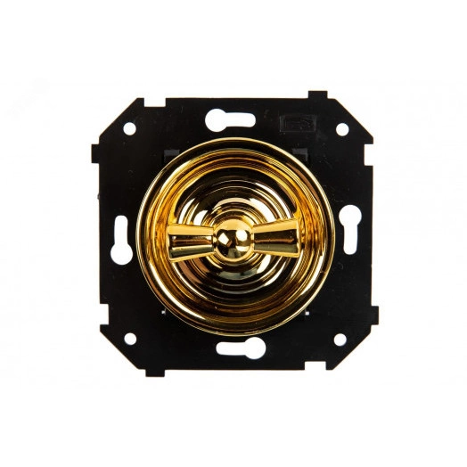 Выключатель Шедель 2-кл. (скрытый монтаж), Золото, Золото