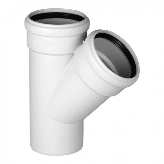Тройник двухраструбный 45 град. 90х75 для бесшумной канализации