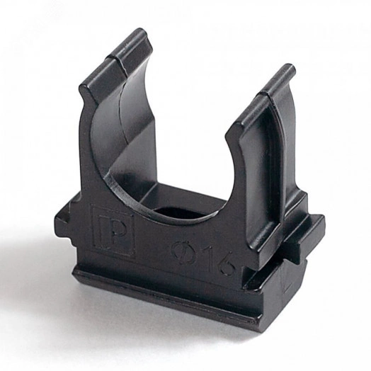 Крепёж-клипса для труб Полистирол черная д50 (10шт/200шт уп/кор)