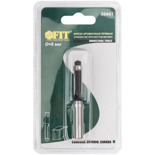 Фреза кромочная прямая, DxHxL = 8 х 20 х 68 мм