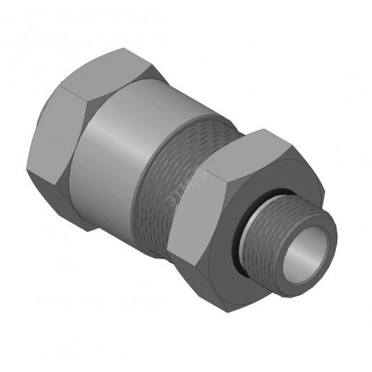Ввод кабельный с резьбой М25х1,5 мм для прокладки кабеля в металлорукаве РЗ-ЦП-25