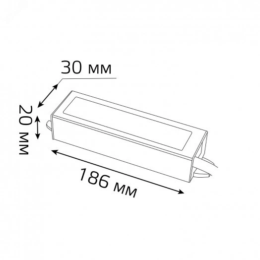 Блок питания (драйвер) для светодиодной ленты 15 Вт 12 В герметичный IP67 Black Gauss