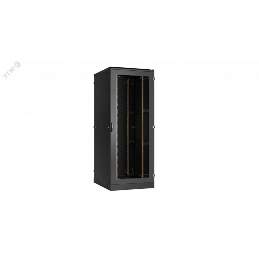 Шкаф напольный 19д 42U стеклянная дверь Ш800хВ2060хГ1000мм черный