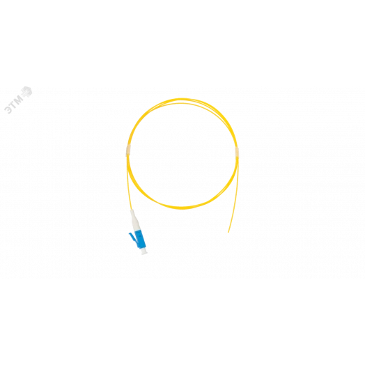 Шнур опт монтажный, SM 9/125 OS2, LC/UPC, LSZH, 0.9мм, желтый, 1м, уп-ка 2шт.