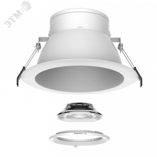 Светильник светодиодный DL-Lens Comfort встраиваемый 36W 3000К 230х128мм IP20 угол 35 градусов белый