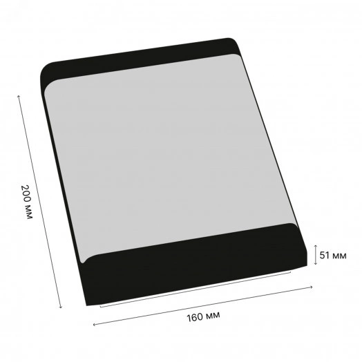 Светильник светодиодный влагозащищенный прямоугольник белый свет (4000K) 200x160x58 мм корпус белый ULW-Q280 22W/4000K/S02 IP65 BLACK