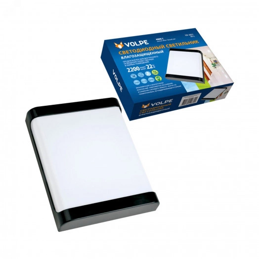 Светильник светодиодный влагозащищенный прямоугольник белый свет (4000K) 200x160x58 мм корпус белый ULW-Q280 22W/4000K/S02 IP65 BLACK