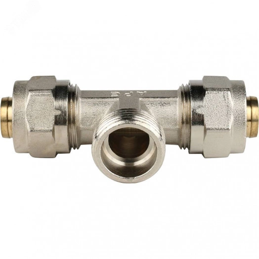 Тройник-переходник с наружной резьбой 3/4'х20 для металлопластиковых труб винтовой