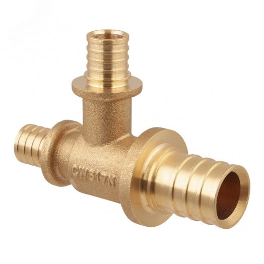 Тройник переходной аксиальный латунный 25x20x25