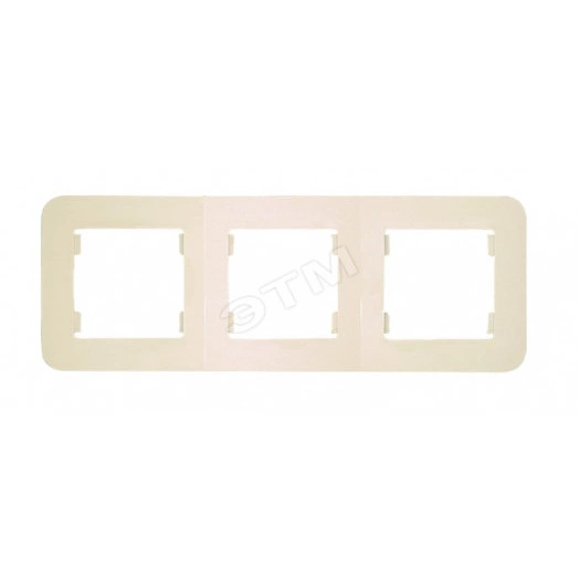 Lillium Рамка 3 поста бежевая