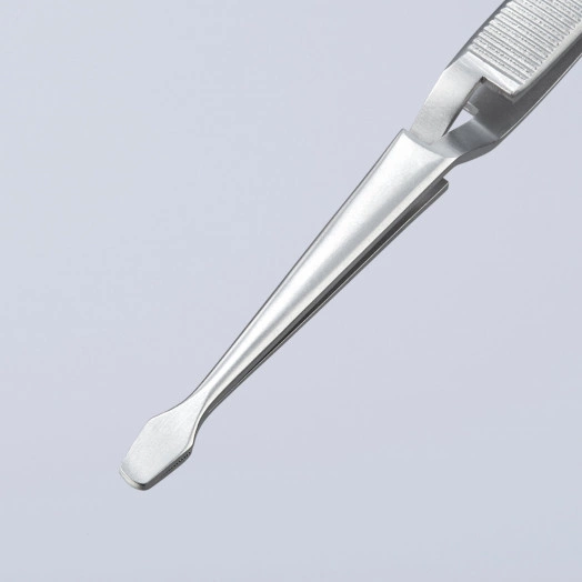 Пинцет крестовидный трапециевидные зазубренные губки L-160 мм пружинная сталь хромированный