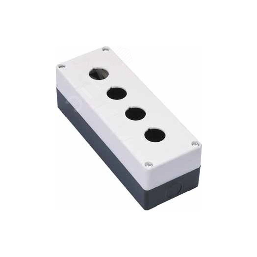 Пост кнопочный с кабельным вводом для устройств сигнализации и управления Ф22 4 места КП-101 белый