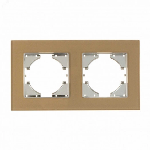 UGRA рамка 2-местная, стекло,  шампань.