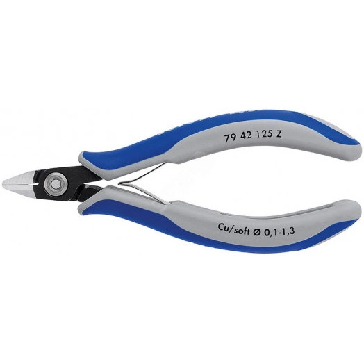 Прецизионные бокорезы для электроники L-125 мм чёрные 2-компонентные рукоятки