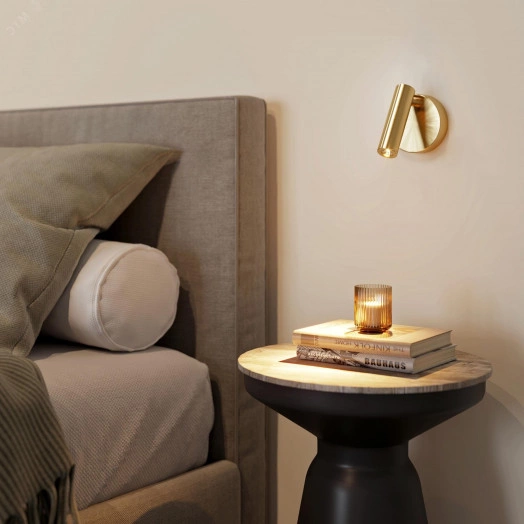 Светильник SP-BED-NB-R90-3W Warm3000 (GD, 20 deg, 230V) (, IP20 Металл, 3 года)