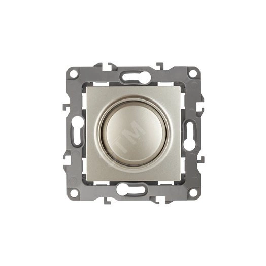 Светорегулятор поворотно-нажимной, 400ВА 230В, Эра12, шампань,12-4101-04