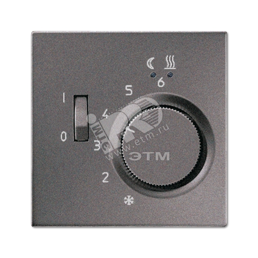 Накладка для регулятора подогрева пола   Серия LS990  Материал- металл  Цвет- антрацит