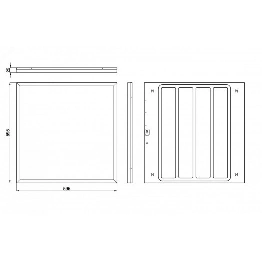 Панель светодиодная с равномерной засветкой 595x595x25 40Вт 3800Лм 4000К 90 Ra 1% SPO-1-40-4K-M-90RA Опал Гарантия 5 лет Б0059727 ЭРА