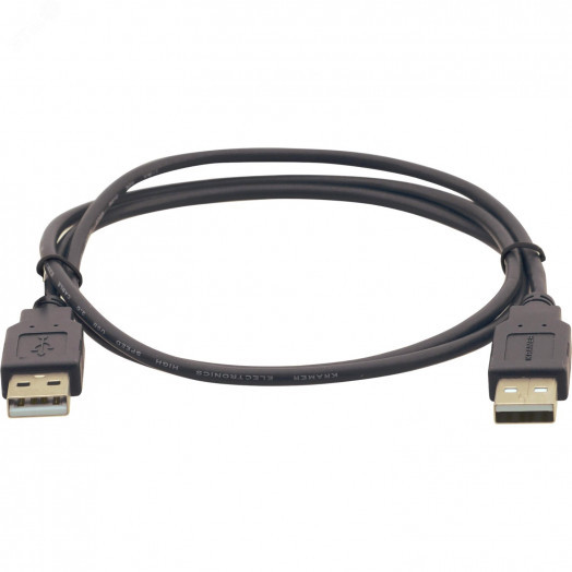 Кабель USB-A 2.0 М на USB-A М, 3.0 м., черный