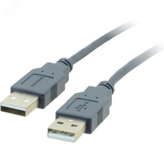 Кабель USB-A 2.0 М на USB-A М, 3.0 м., черный