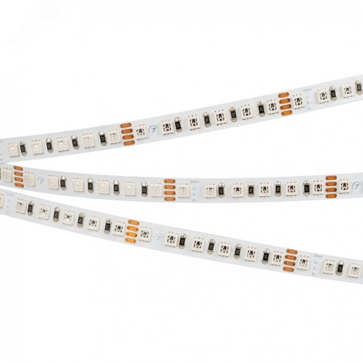 Лента LED RT-G120-8mm 24V RGB (11 W/m, IP20, 3838, 5m) (ARL, Открытый)