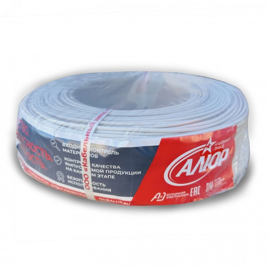 Провод силовой ПуВнг (А)-LS 1х0.5 белый бухта однопроволочный