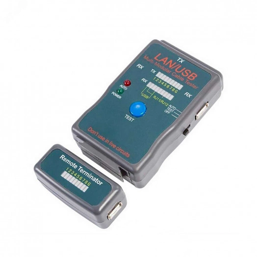 Тестер кабеля универсальный RJ-45+USB 251454,