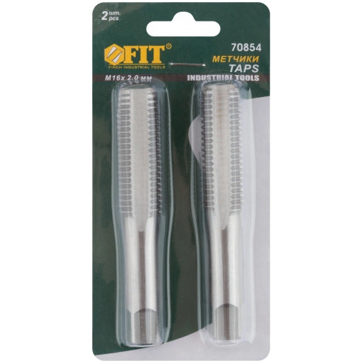 Метчики метрические, легированная сталь, набор 2 шт М16х2.0 мм