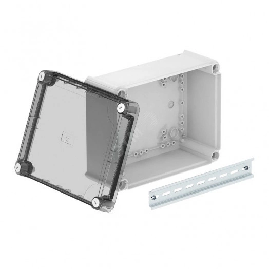 Коробка распаячная T250 240x190x95 сплош. стенка выс. прозрач. крышка