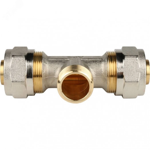 Тройник-переходник с наружной резьбой 3/4'х26 для металлопластиковых труб винтовой