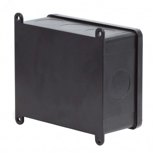Коробка индустриальная 120х95х52 мм, IP68 с гладкими стенками, черная