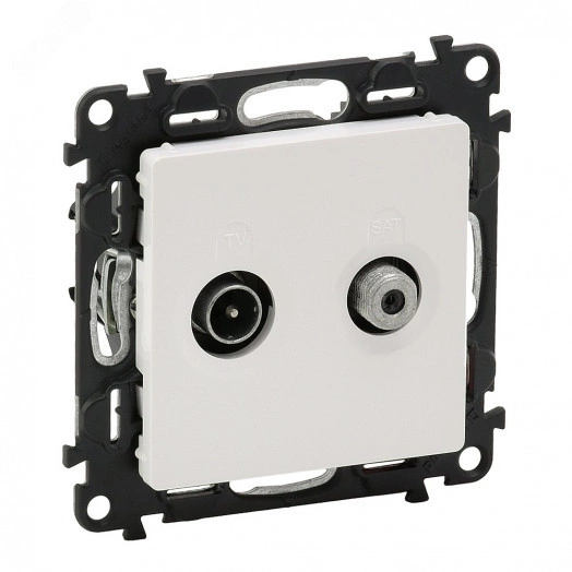 Valena LIFE Розетка TV-SAT двухкабельная С лицевой панелью Белая