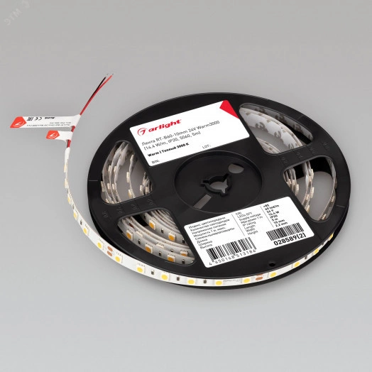 Лента RT-B60-10mm 24V Warm3000 (14.4 W/m, IP20, 5060, 5m) (, Открытый)