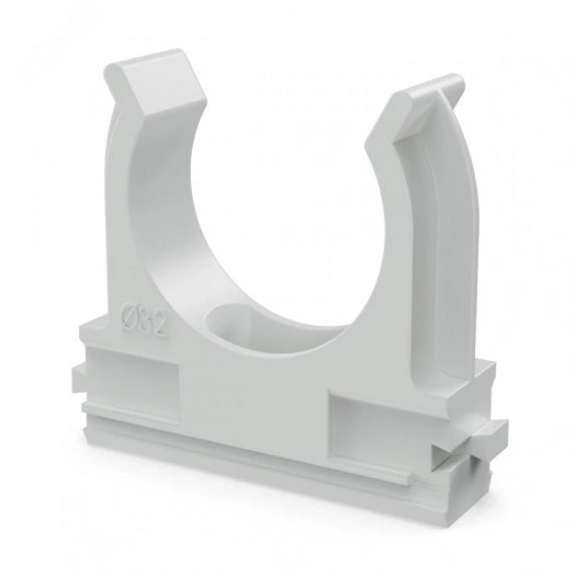 Крепеж-клипса для труб АБС-пластик в п/э d32 мм (25шт/500шт уп/кор)