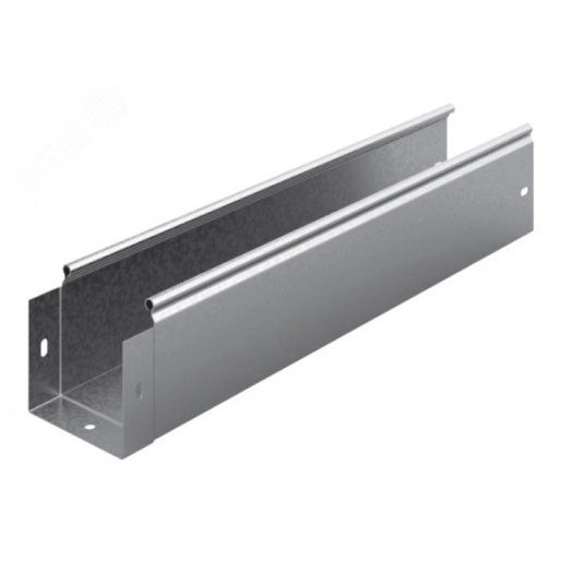 Металлический лоток неперфорированный 100х100х3000, толщ. 0,8 мм, Сендзимир цинк