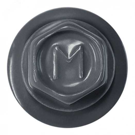 Саморез кровельный 4.8х35 RAL7024 сверло №1 шайба d=14мм с EPDM прокладкой