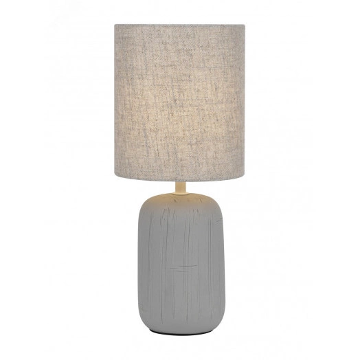 Настольная лампа Ramona 7041-502 1 * Е14 40 Вт керамика серая с абажуром