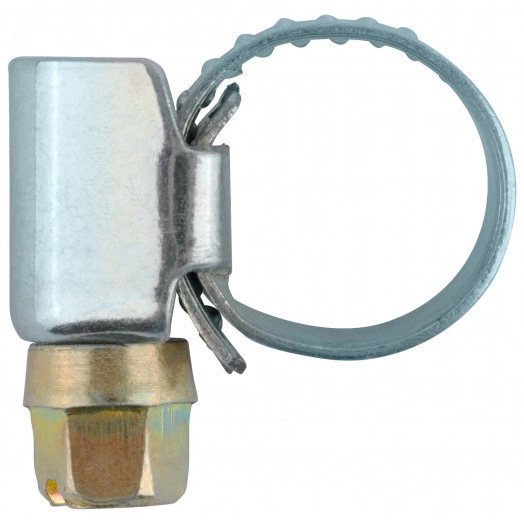 Хомут обжимной 8-12 мм нержавеющая сталь