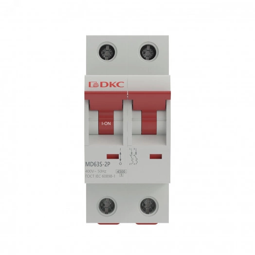 Выключатель автоматический двухполюсный 1А D MD63S-2PD6 4,5кА