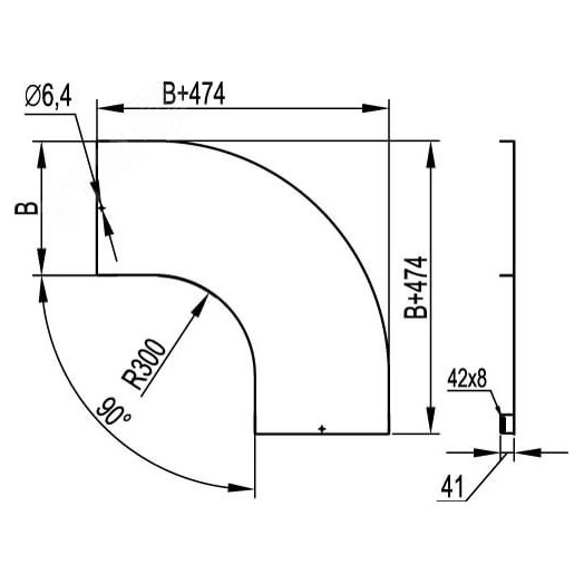 Угол плоский Т-образный  60x40 NTAN  IN-Liner