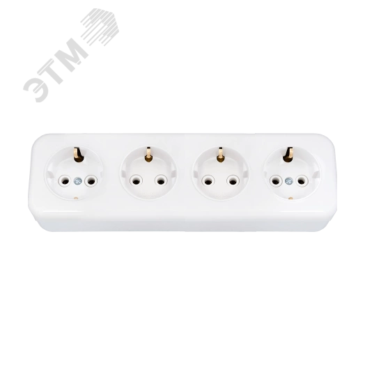 Беларусь Розетка четырехместная наружная с заземлением