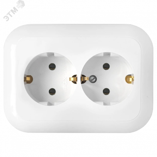 Беларусь Розетка двойная скрытая с заземлением