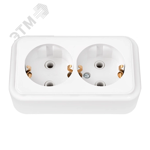 Беларусь Розетка двойная наружная с заземлением
