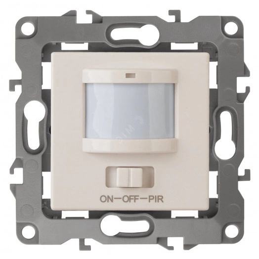 Датчик движения 3-проводной, 180-250В, 400Вт, Эра12, слоновая кость,12-4104-02