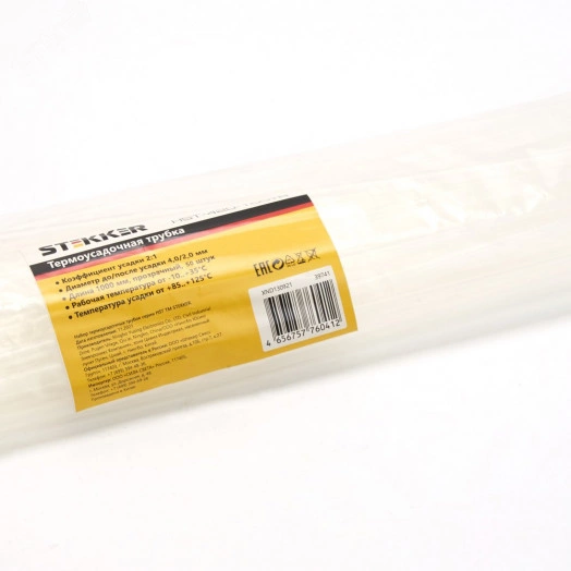 Термоусадочная трубка 4,0/2,0, длина 100 см., усадка 2:1, прозрачный, HST-420-100TR