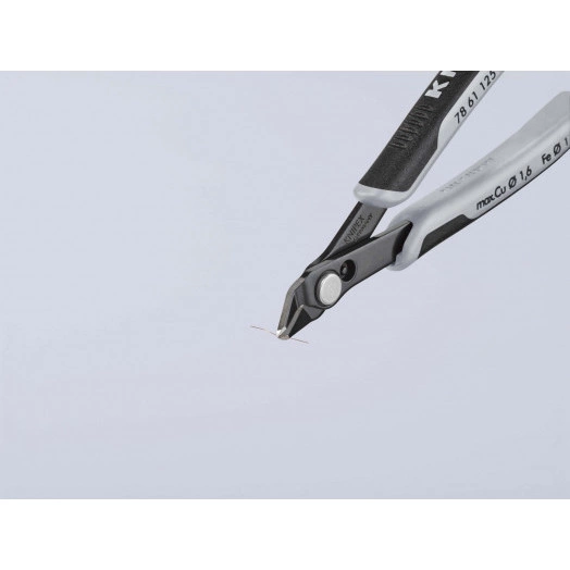 Бокорезы ESD прецизионные для тонких работ ElecTronic Super KNips антистатические мягкая проволока 02-16мм средней твердости 12мм L=125мм высокочастотная закалка режущих кромок до 64HRC черные 2-компонентные рукоятки