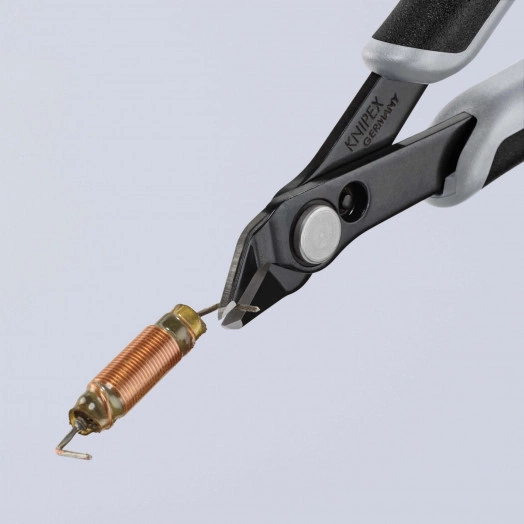 Бокорезы ESD прецизионные для тонких работ ElecTronic Super KNips антистатические мягкая проволока 02-16мм средней твердости 12мм L=125мм высокочастотная закалка режущих кромок до 64HRC черные 2-компонентные рукоятки