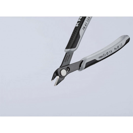 Бокорезы ESD прецизионные для тонких работ ElecTronic Super KNips антистатические мягкая проволока 02-16мм средней твердости 12мм L=125мм высокочастотная закалка режущих кромок до 64HRC черные 2-компонентные рукоятки