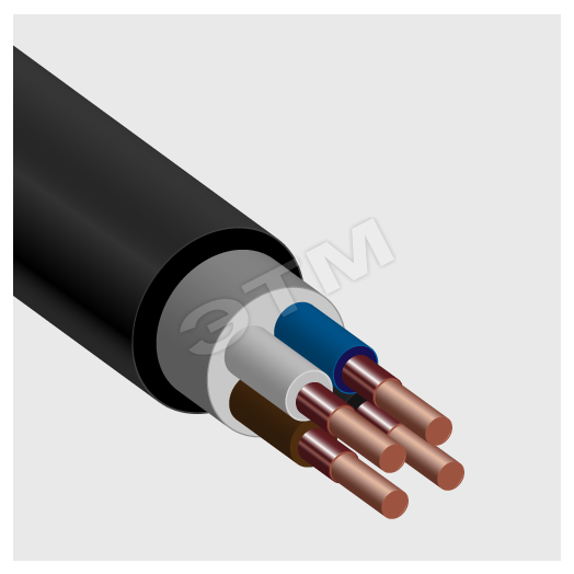 Кабель силовой ВВГнг(А)-FRLS 4х1.5-0.660 (N)      ВНИИКП одноп роволочный круглый
