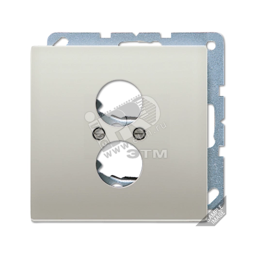 Крышка для двух гнезд подключения громкоговорителя алюминий